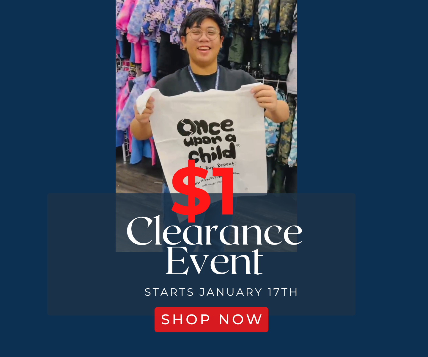 all items marked with a yellow clearance tag are $1 on shoes clothes toys equipment vacavaville california clearance event grab bag sale